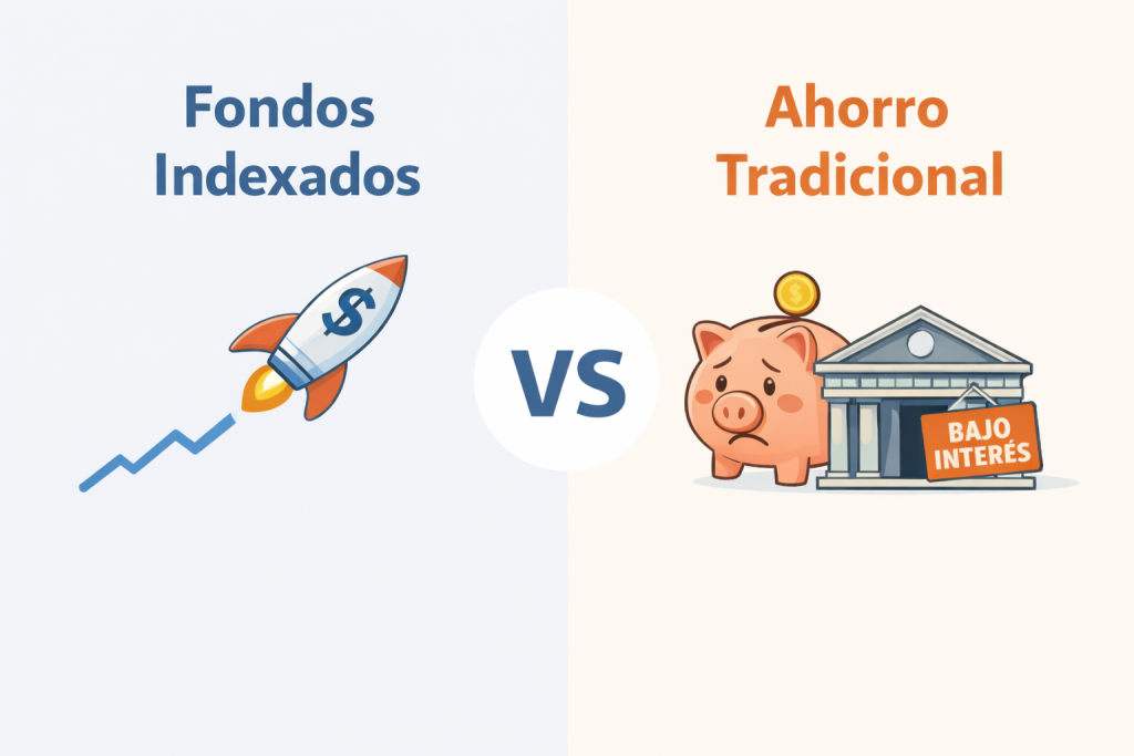 Fondos indexados vs ahorro tradicional: qué opción tiene más sentido